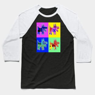 Pop Art Dogs Baseball T-Shirt